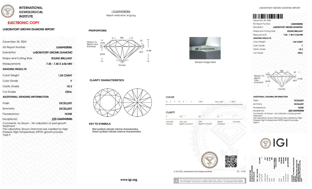 1.50 Carat Lab-Grown Diamond Round, 3EX – Luminary Gem