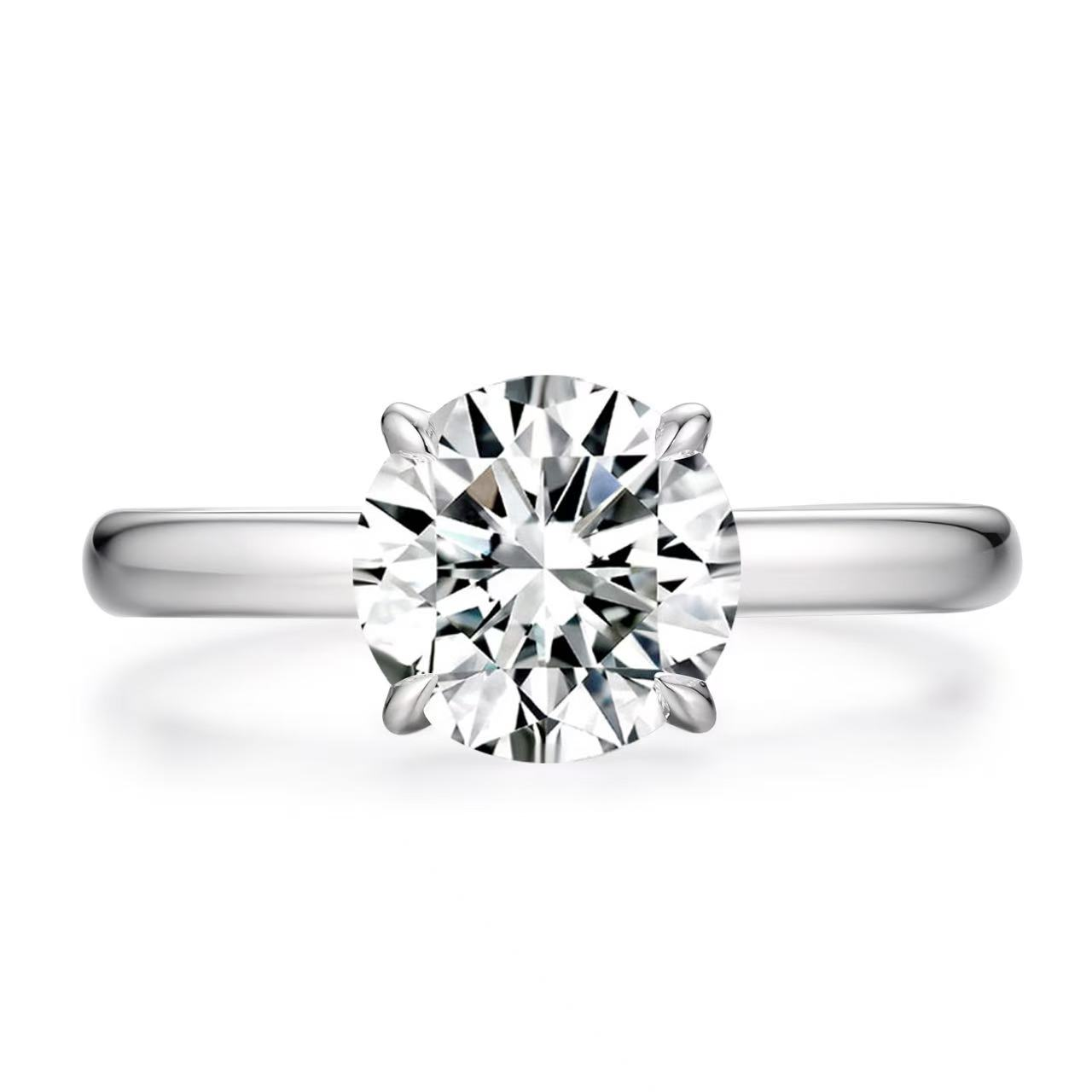 Classic round cut solitaire engagement ring – Luminary Gem